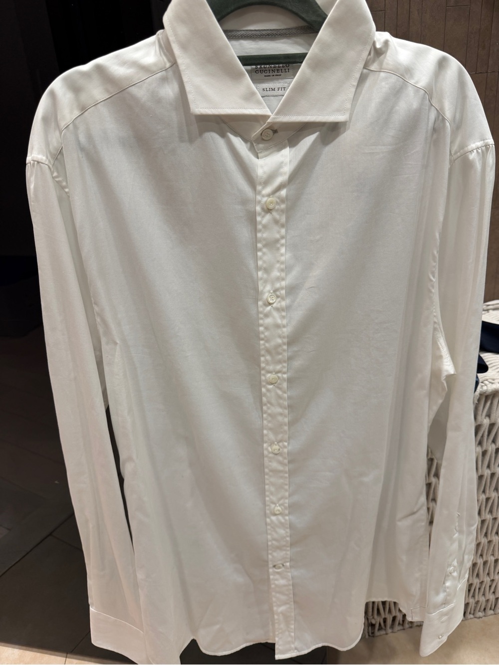 New Brunello Cucinelli White Men's Shirt Sz XXL
